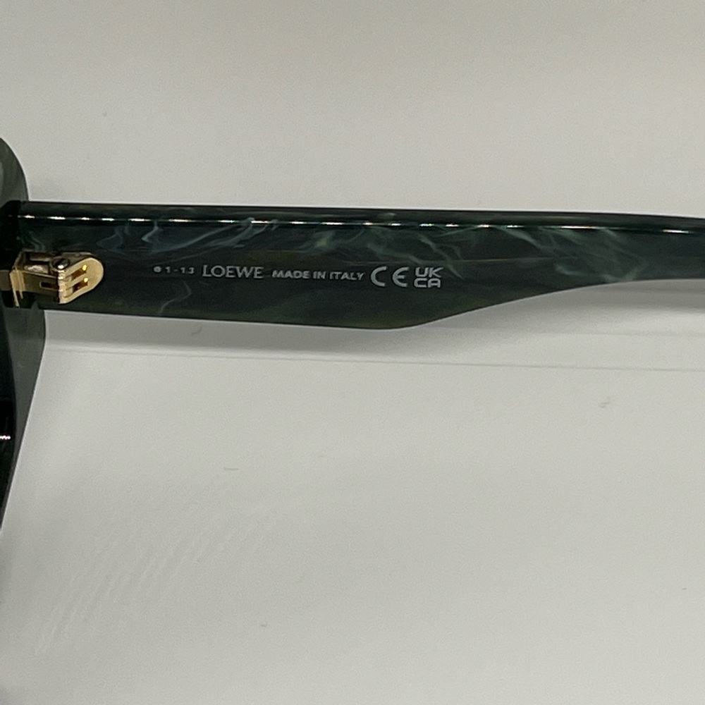 Loewe Green Tortoiseshell Rectangular Sunglasses - Picture 9 of 10